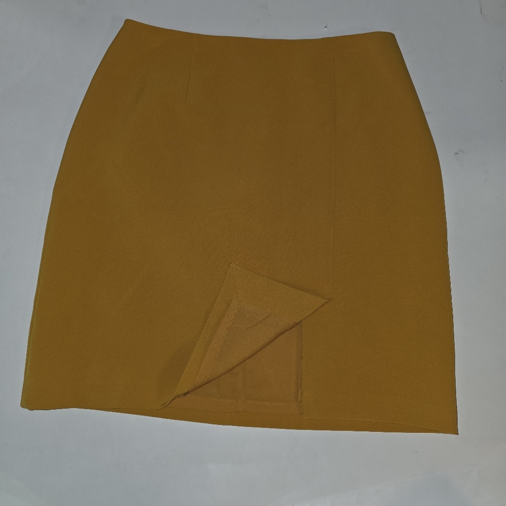 White House Black Market Skirt Size 2 Mustard Yellow